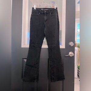 Black straight leg jeans